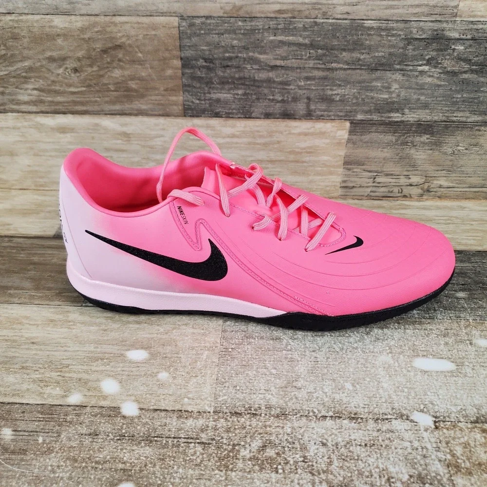 Nike Phantom GX II Academy IC Mens Shoes Sz 11.5 Pink Bright Black Soccer Cleats